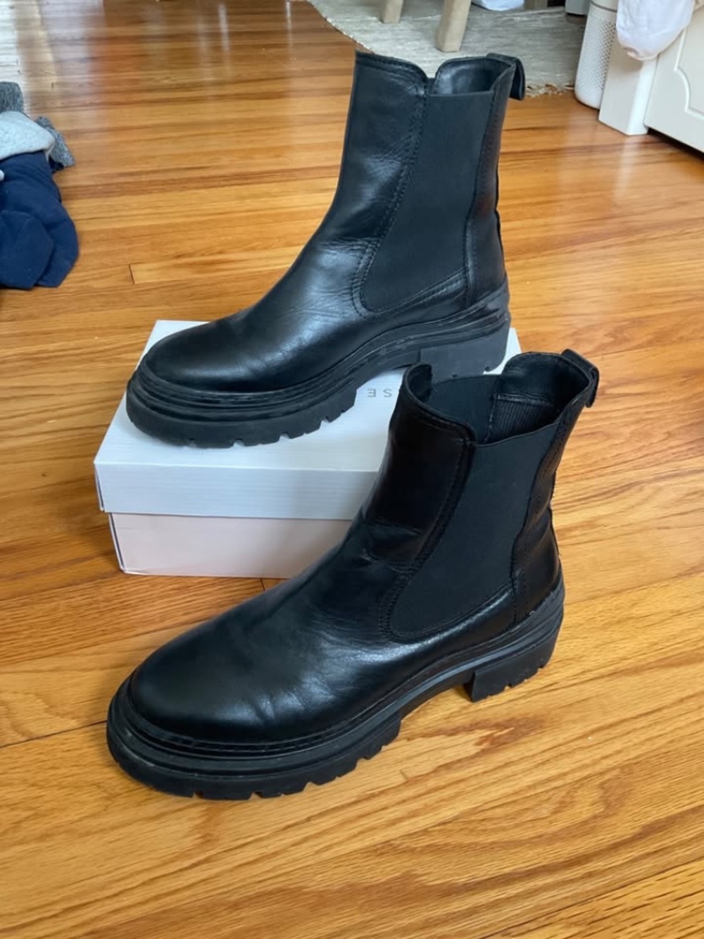 Black Platform Chelsea Boots